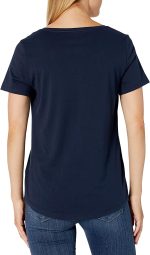 Essentials Women's Classic-Fit 100% Cotton Short-Sleeve V-Neck T-Shirt (Available in Plus Size), Pack of 2 - Image 3